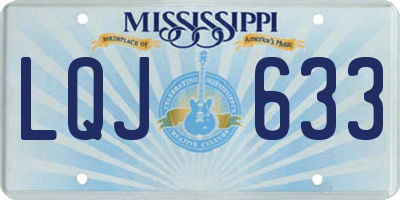 MS license plate LQJ633