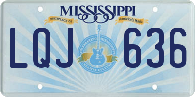 MS license plate LQJ636