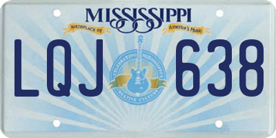 MS license plate LQJ638