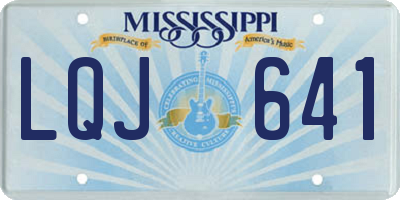 MS license plate LQJ641