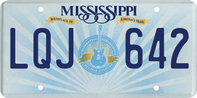 MS license plate LQJ642