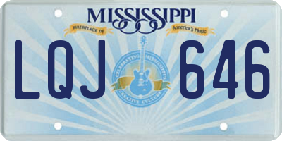 MS license plate LQJ646
