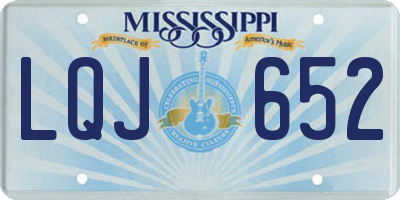 MS license plate LQJ652
