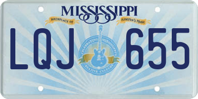 MS license plate LQJ655