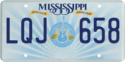 MS license plate LQJ658