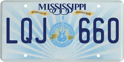 MS license plate LQJ660