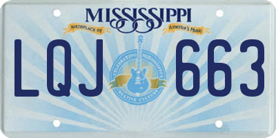 MS license plate LQJ663