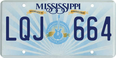 MS license plate LQJ664