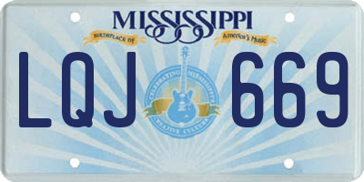MS license plate LQJ669