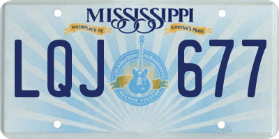 MS license plate LQJ677