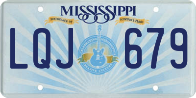 MS license plate LQJ679