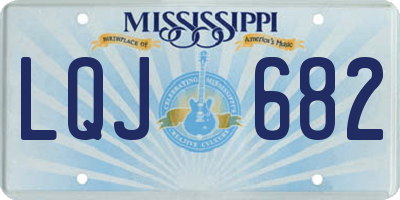 MS license plate LQJ682