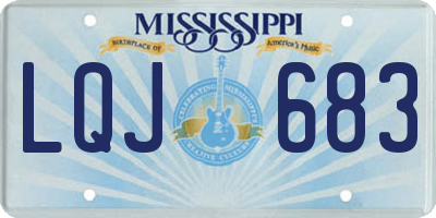 MS license plate LQJ683