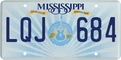 MS license plate LQJ684