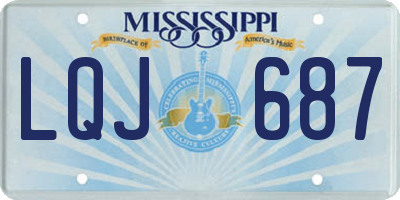 MS license plate LQJ687