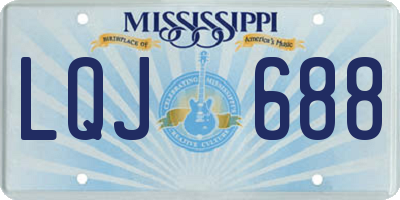 MS license plate LQJ688