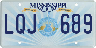 MS license plate LQJ689