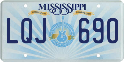 MS license plate LQJ690