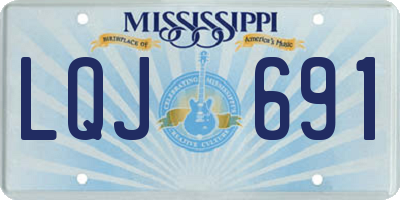 MS license plate LQJ691