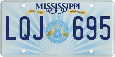 MS license plate LQJ695