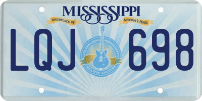 MS license plate LQJ698