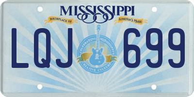 MS license plate LQJ699