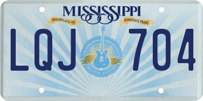 MS license plate LQJ704