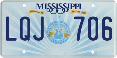 MS license plate LQJ706