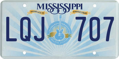 MS license plate LQJ707