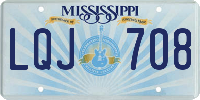 MS license plate LQJ708