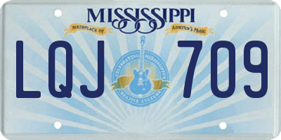 MS license plate LQJ709