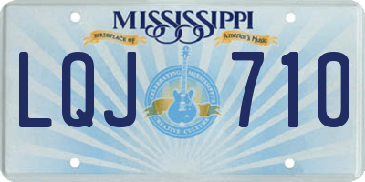 MS license plate LQJ710