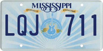 MS license plate LQJ711