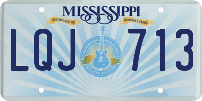 MS license plate LQJ713