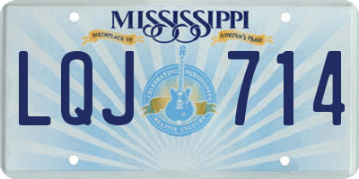 MS license plate LQJ714