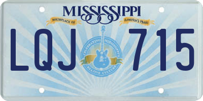 MS license plate LQJ715