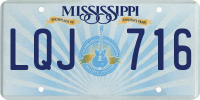 MS license plate LQJ716