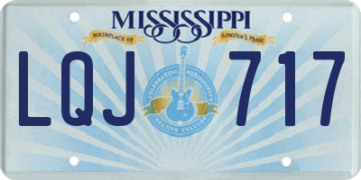 MS license plate LQJ717