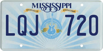 MS license plate LQJ720