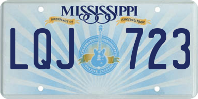 MS license plate LQJ723