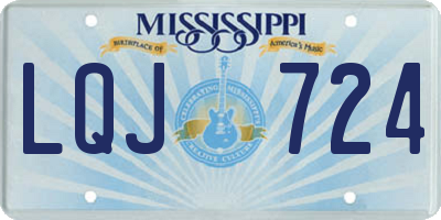 MS license plate LQJ724