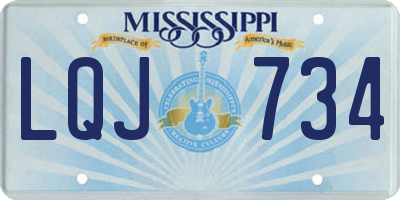 MS license plate LQJ734