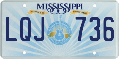 MS license plate LQJ736