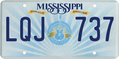 MS license plate LQJ737