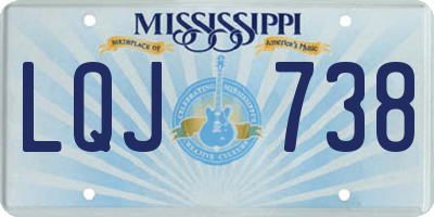 MS license plate LQJ738