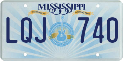 MS license plate LQJ740