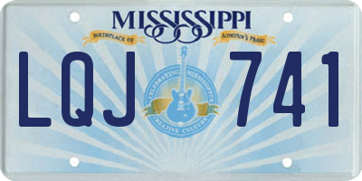 MS license plate LQJ741