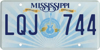 MS license plate LQJ744