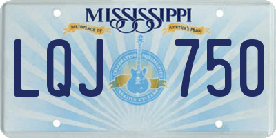 MS license plate LQJ750