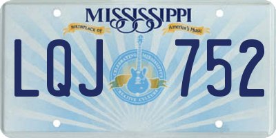 MS license plate LQJ752